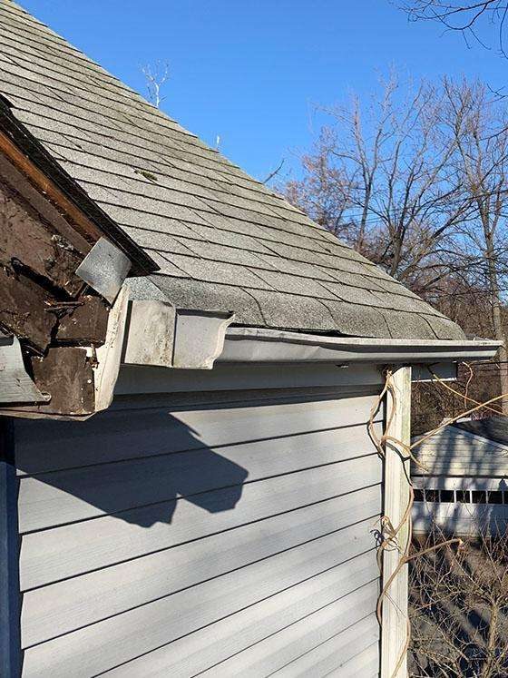Gutter condition before replacement